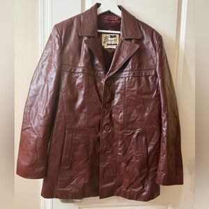 Brahmin Deep Brown Leather Trench Coat